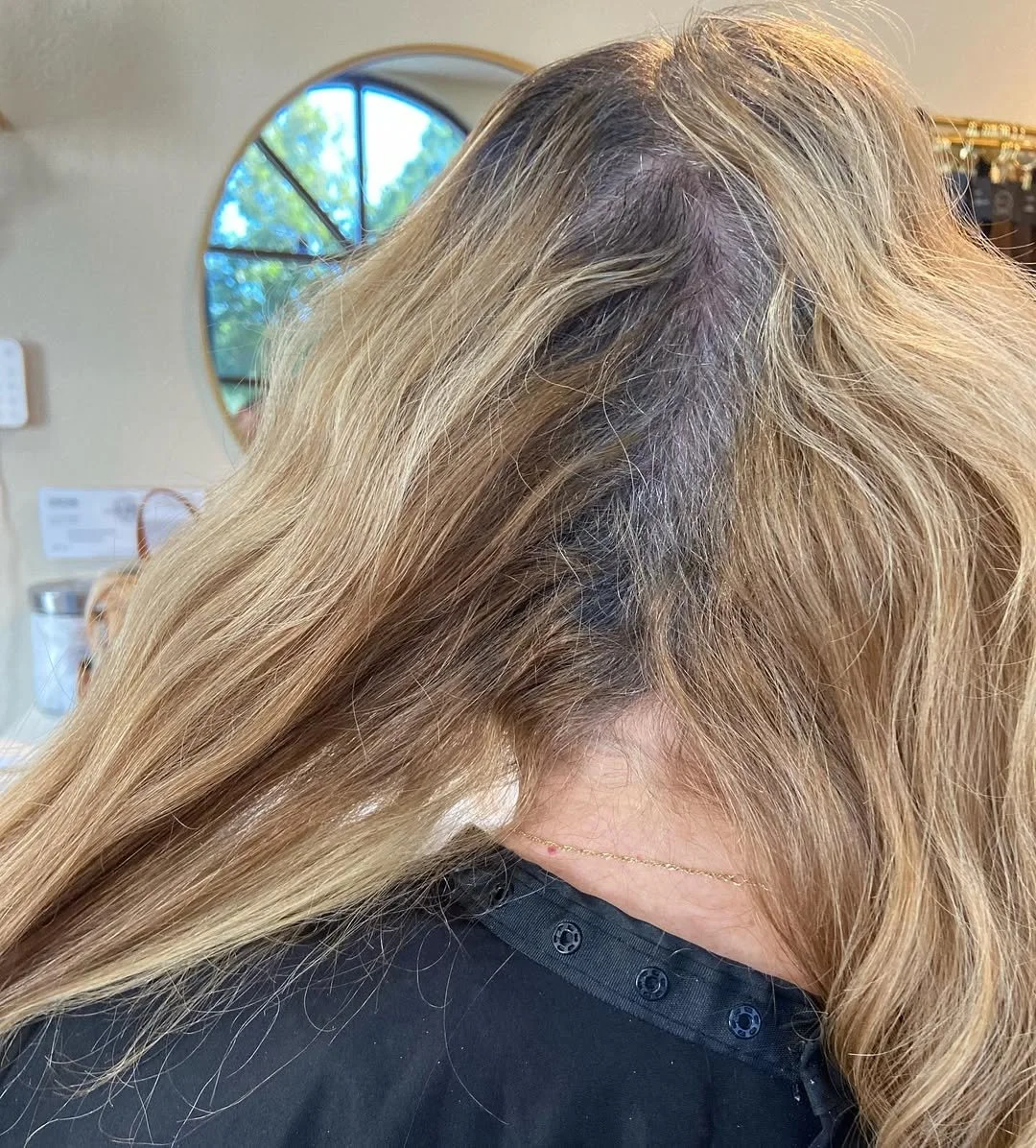 Before, color change. Full highlights and base color to compliment her skin tones.