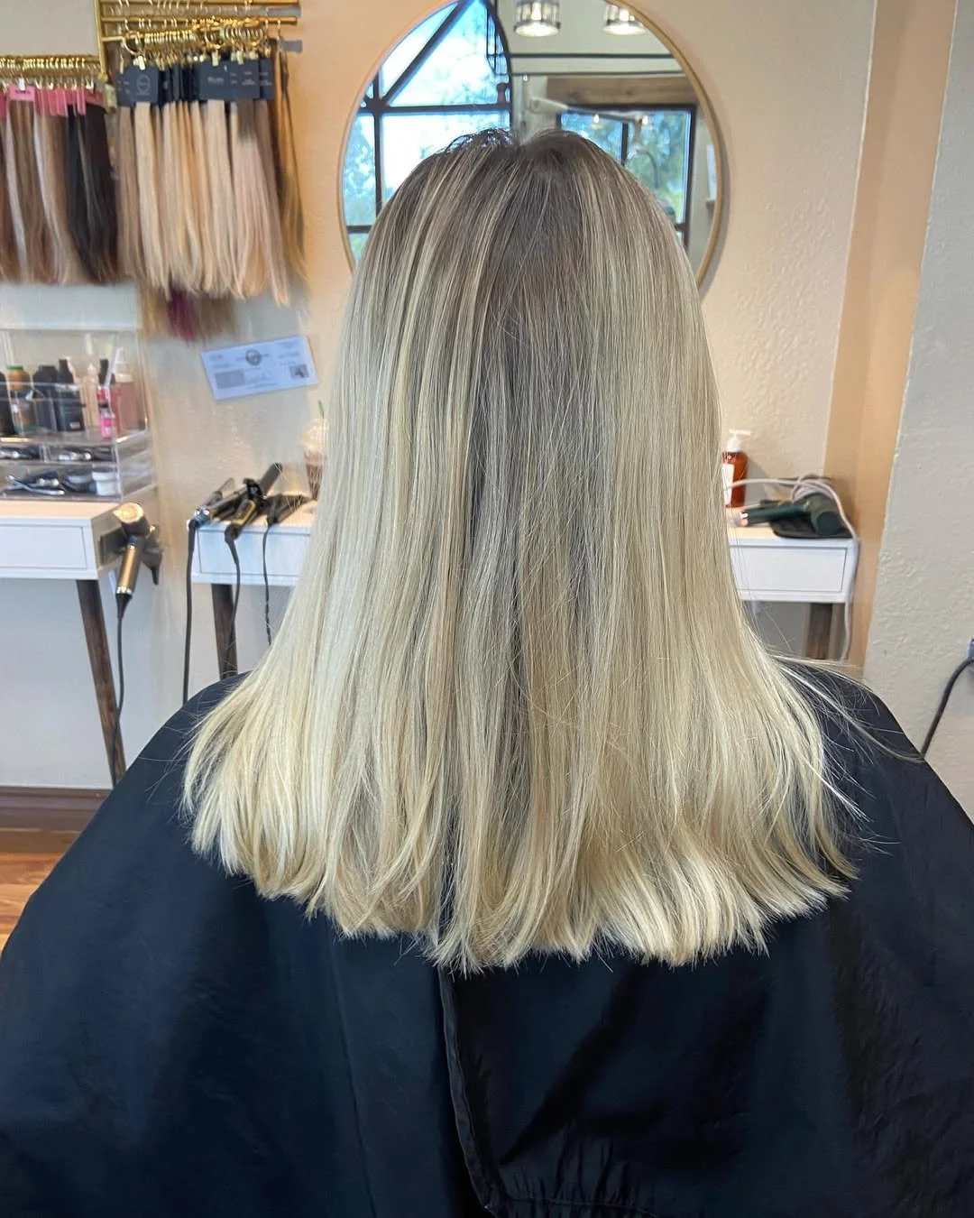 Before, bob haircut.