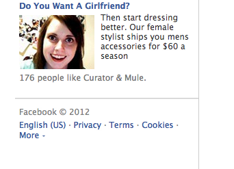 Creepily tailored ads on Facebook
