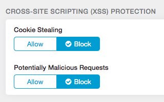 XSS Protection using a cloud-hosed security service