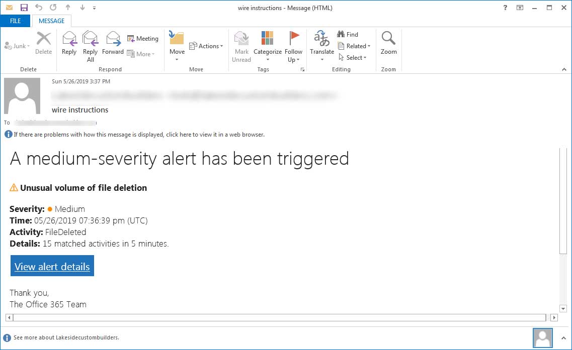 Phishing e-mail meant to panic users into doing something unwise