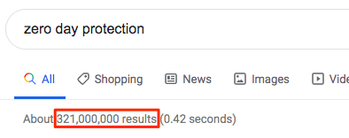 321 million results for zero day protection