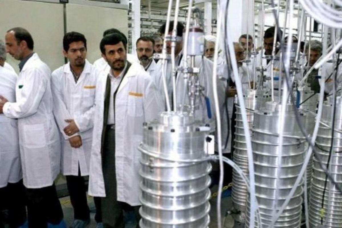 Iran’s president at the time touring the Natanz enrichment facility