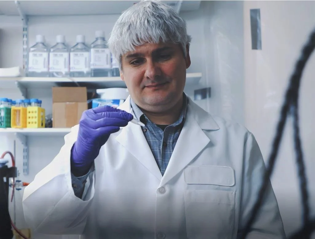   Pavol in the laboratory.  