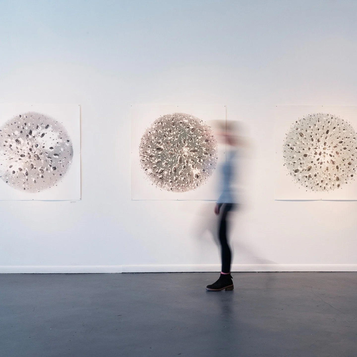 @artfieldssc opened yesterday! StarDisc NGC2264 (Cone Nebula) (on left) is on view at Trax Art Center until May 2nd. Maybe I'll see you for the closing celebration in May? Its 1 of 3 StarDiscs with the other two @manifestgallery as a part of 'The Gro