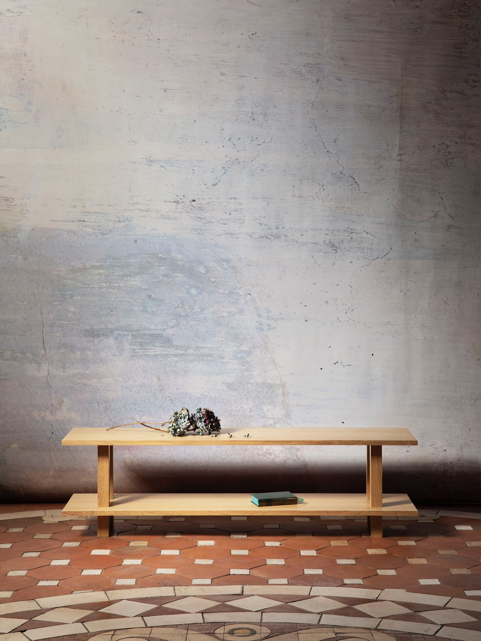Large Oak Bench