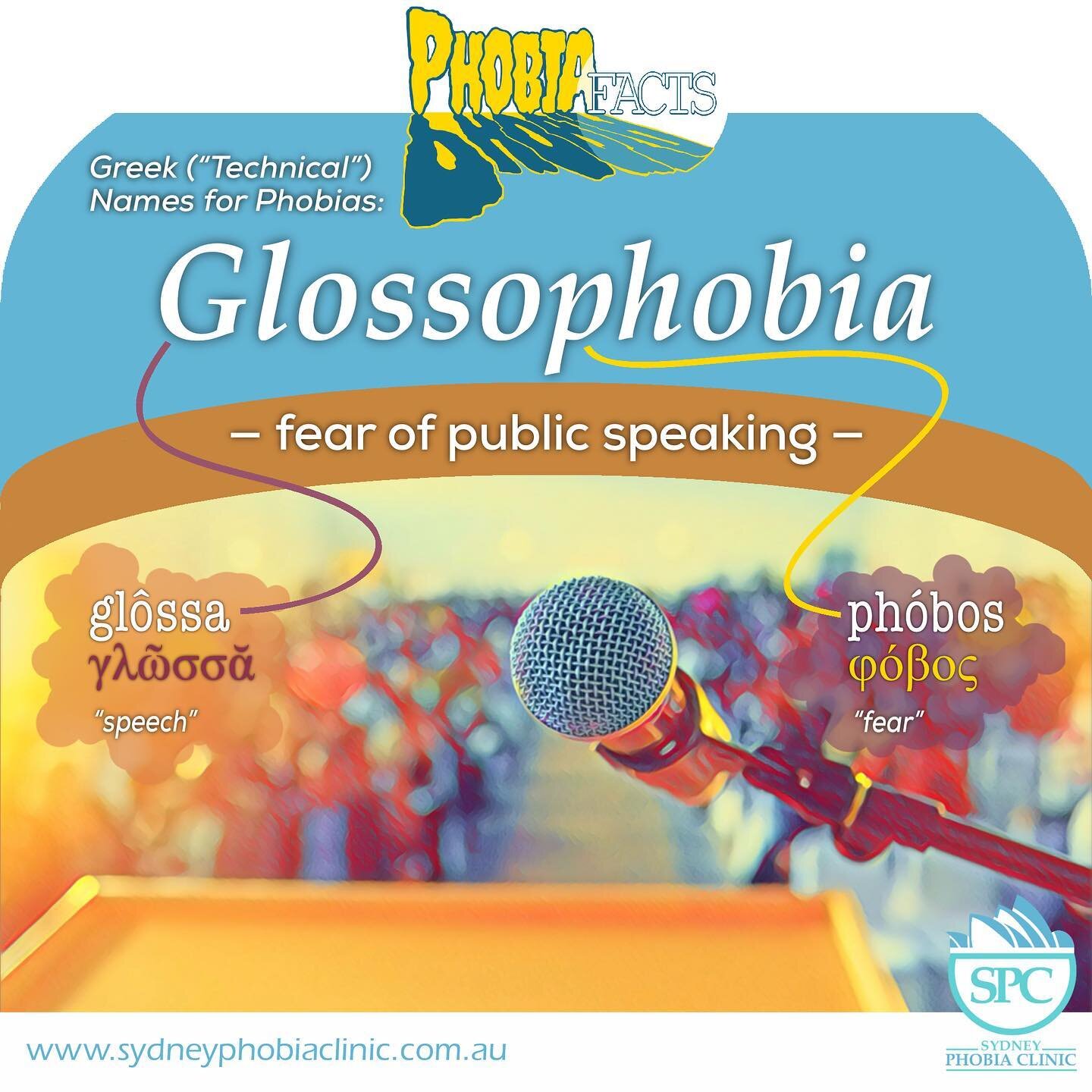 GLOSSOPHOBIA &mdash; fear of public speaking