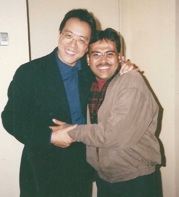 Sandeep with Yo-Yo Ma