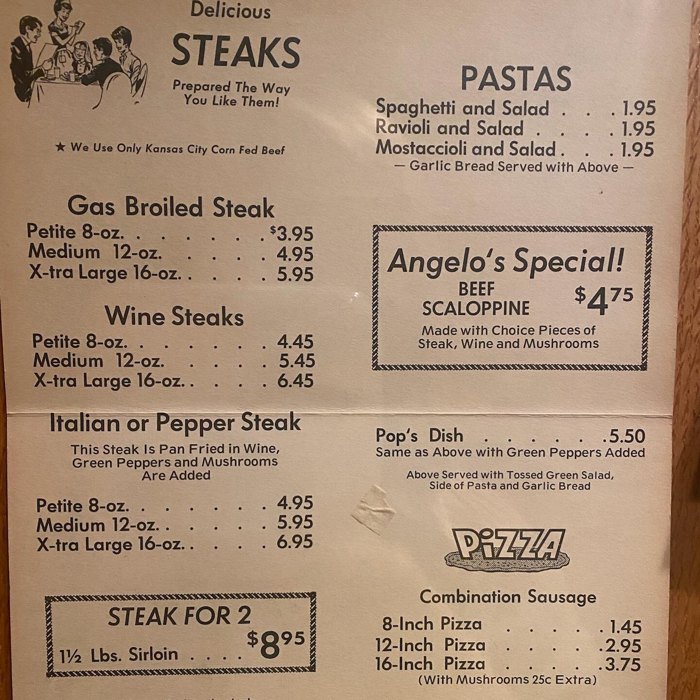 Talk about a #throwbackthursday! What year do you think we had this menu?