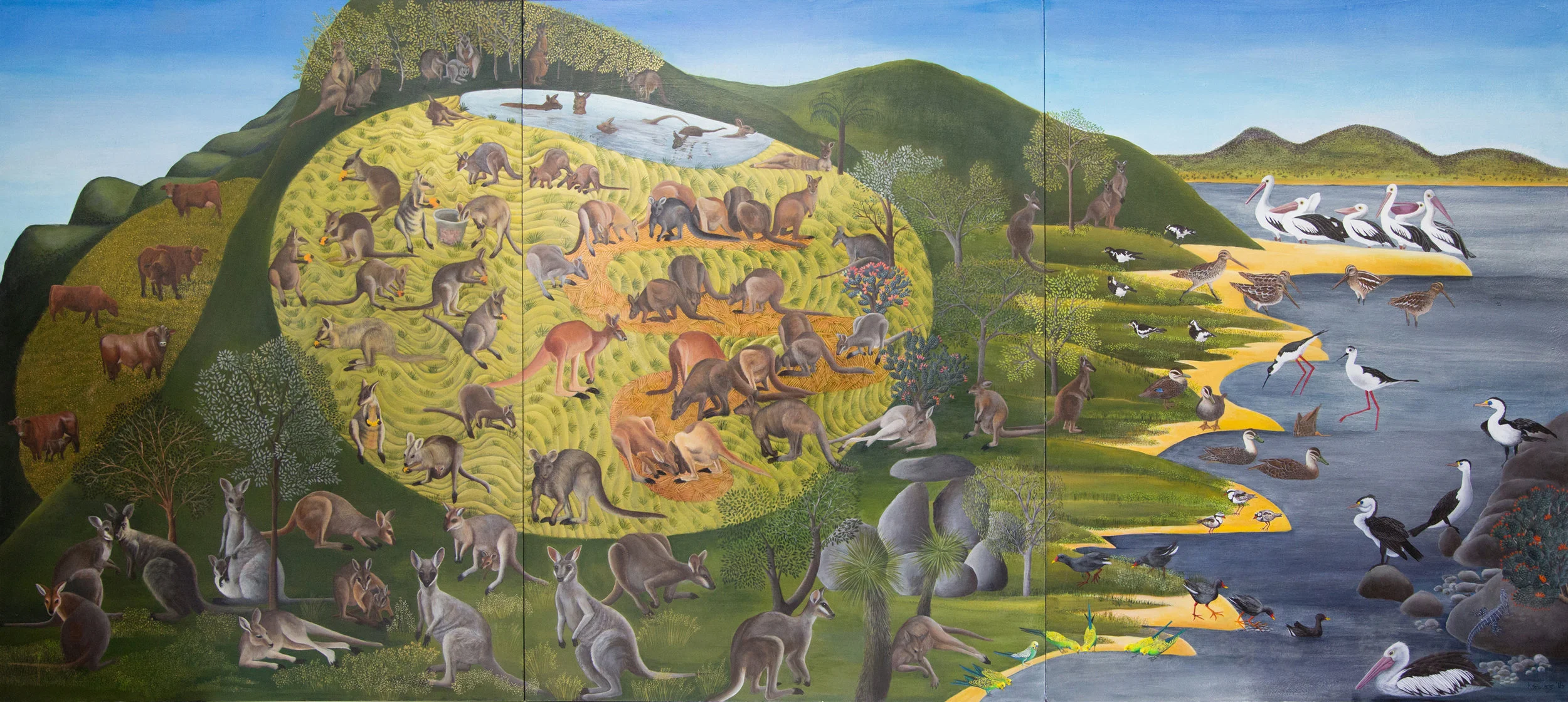 Katherine Savage 'Around Here' Acrylic on board