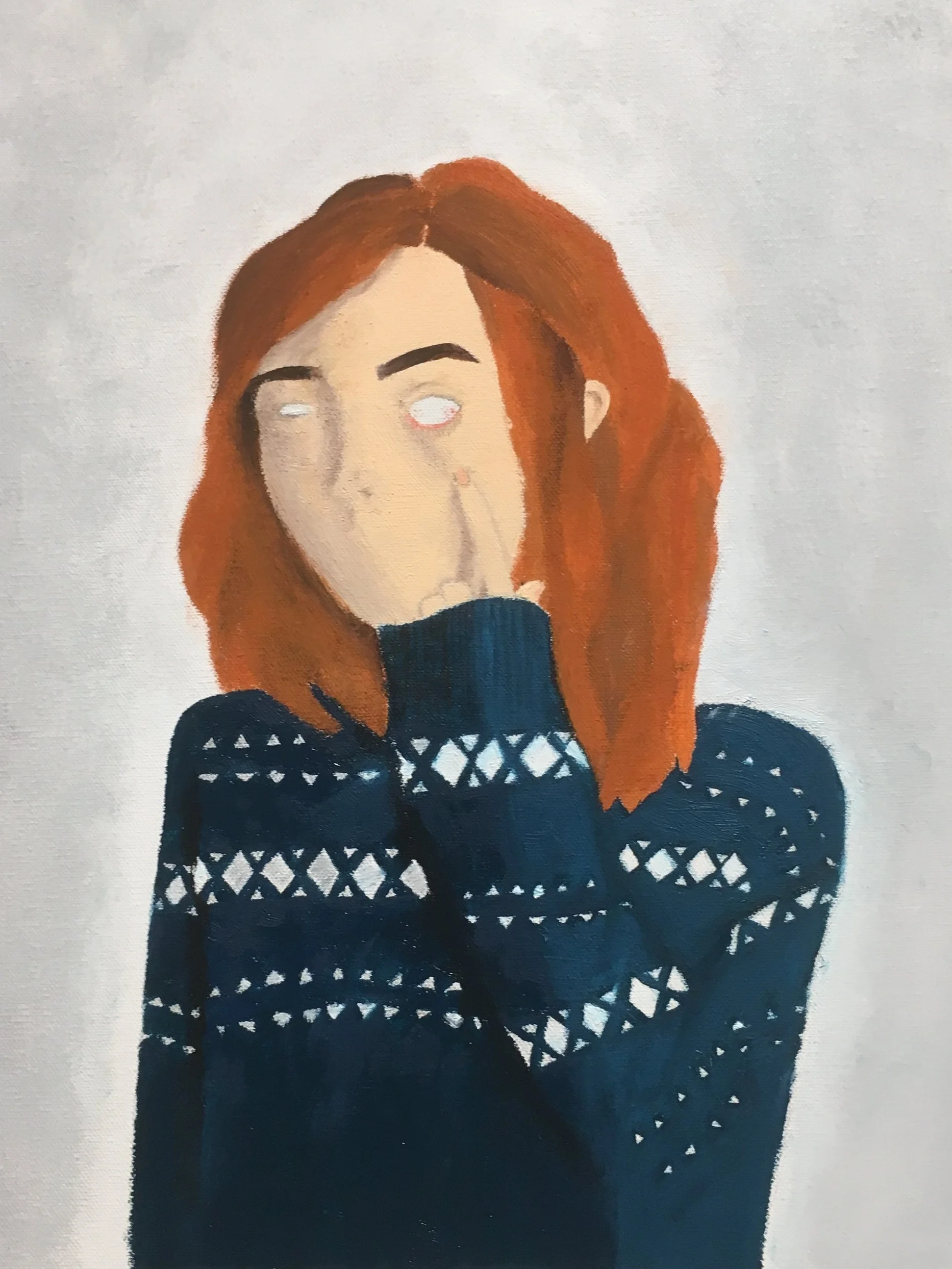 Amy Tjan Seen But Not Heard,, Acrylic on canvas
