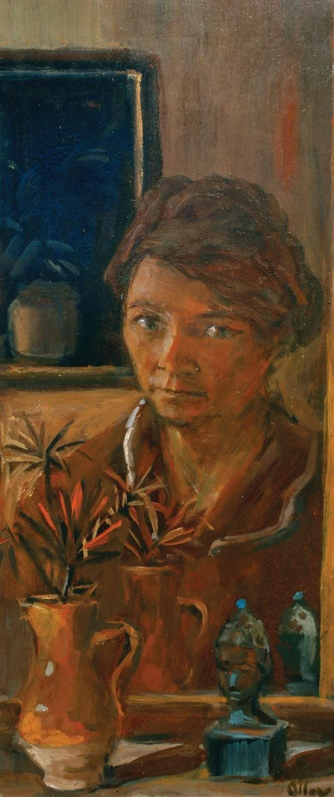 Portrait by Margaret Olley, Oil on board, 1968