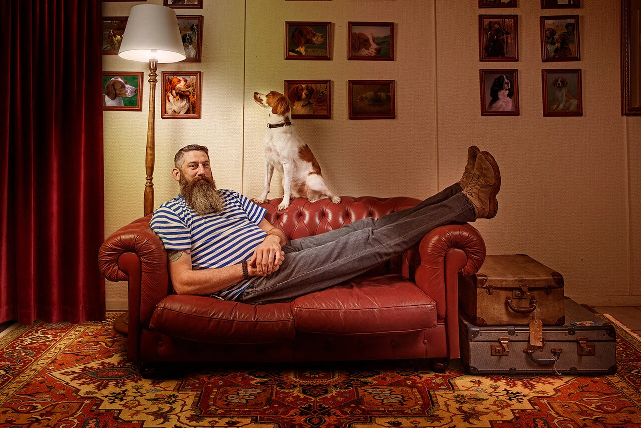 Nathan &amp; Jeeves - Finalist Fremantle International Portrait Prize 2019. Photo by Jason McNamara.