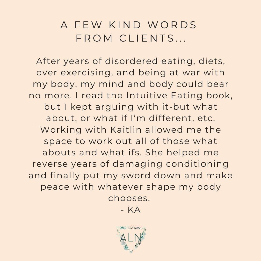 Ever felt like Intuitive Eating might be great for everyone else but there is no way it will be helpful for you!?⁠
⁠
...you're not alone. Trusting your body after a lifetime of being told you can't takes time and unlearning. Yes it takes work, but wh