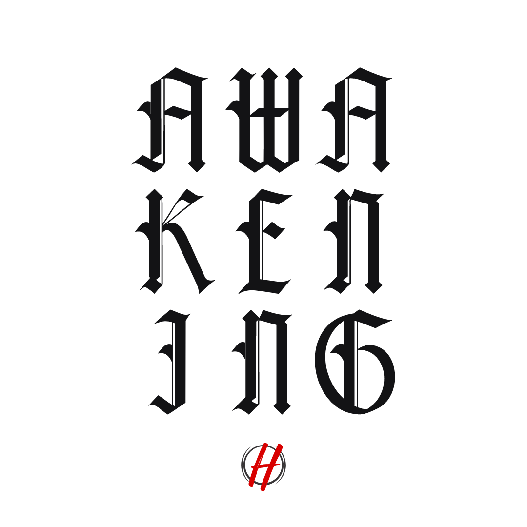 Awakening Black Logo Cursive