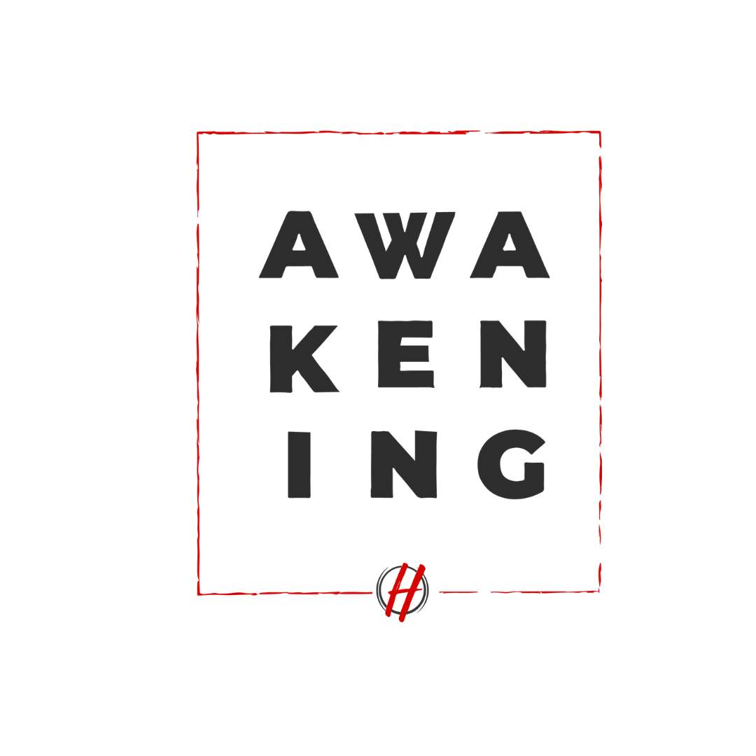 Block Font - Black Awakening Logo with Red Frame