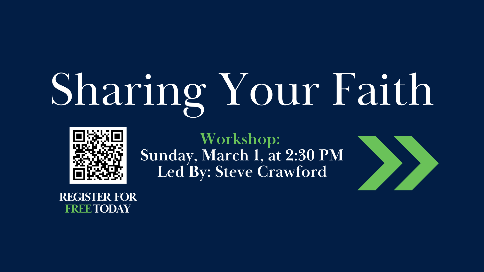 Sharing Your Faith Workshop