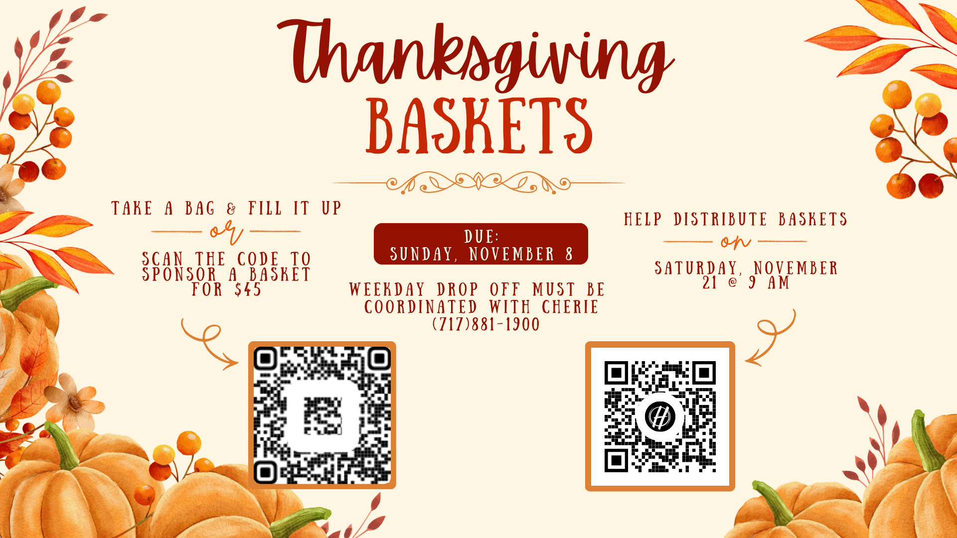 Thanksgiving Baskets