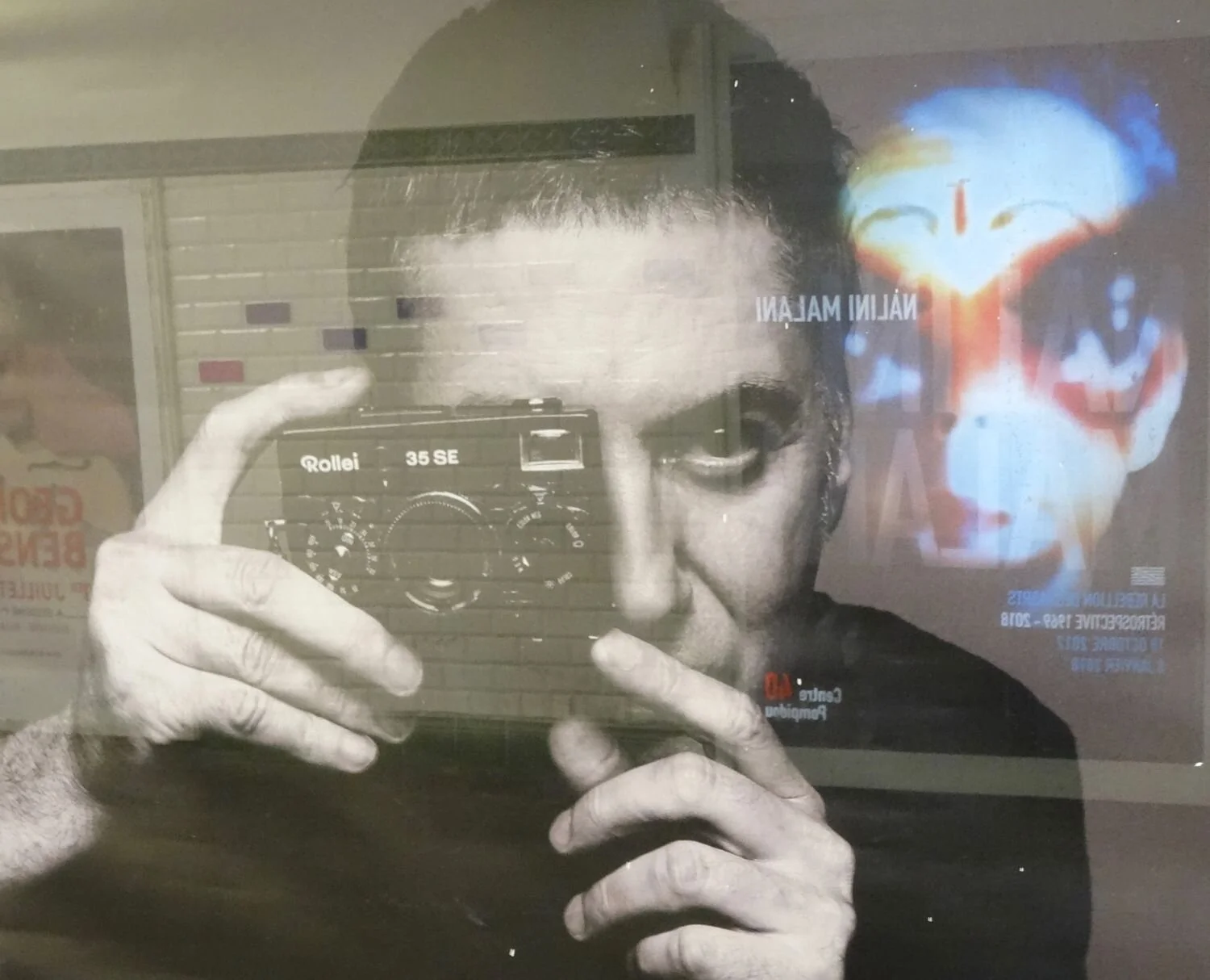 Etienne Daho | Reflection photo | Exposition Philharmonie de Paris | Affiche métro Paris | photo sandrine cohen