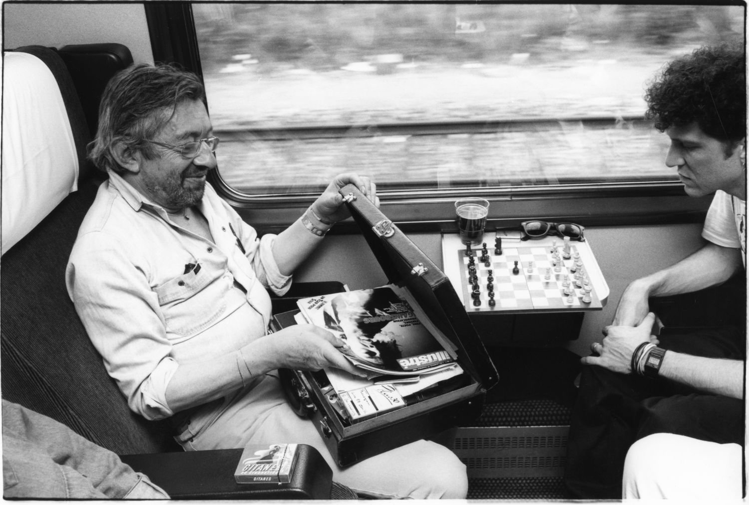 Serge Gainsbourg | train suisse | Festival de Leysin | juillet 1988 | photo sandrine cohen