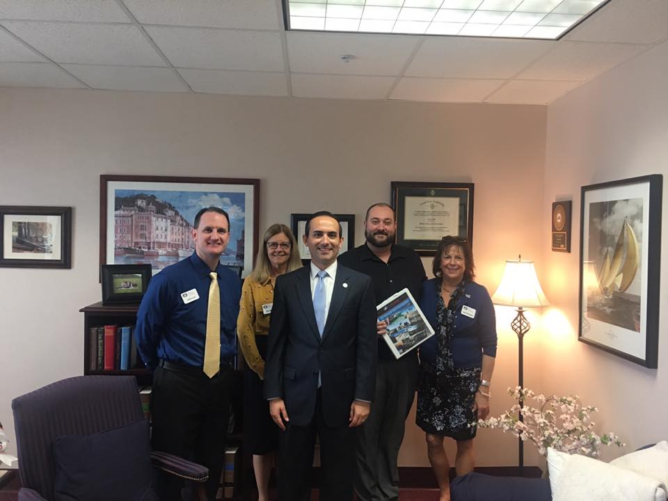 Left to right: John Lux (Film Florida), Lisa Mills (UCF), Rep Ardian Zika, Tyler Martinolich (Film Tampa Bay) and Gail Morgan (Emerald Coast Film Commission)