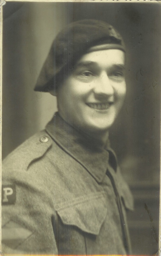 Len Newman who served in Kite Patrol (NB Canadian insignia)