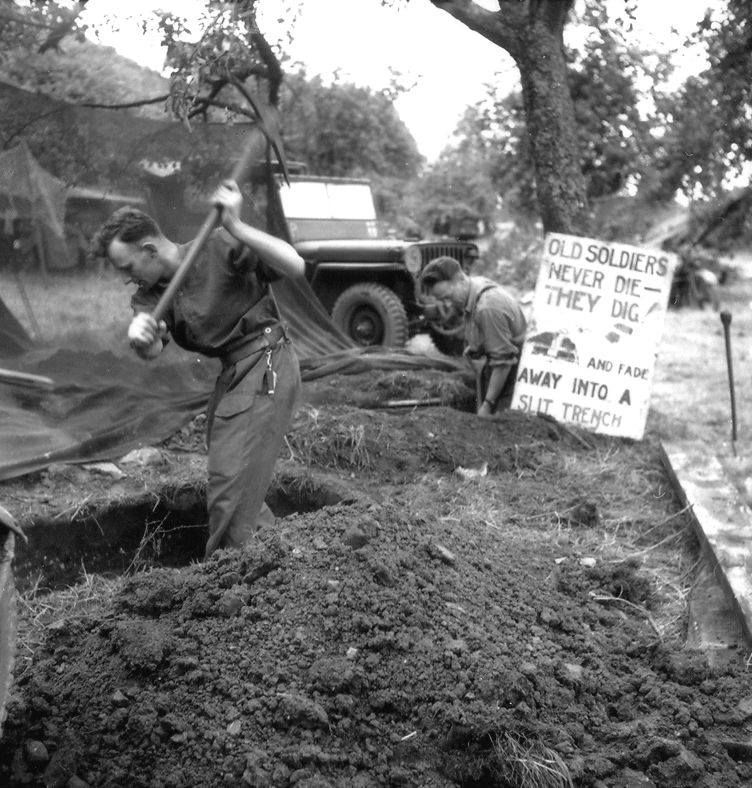 OLD SOLDIERS NEVER DIE - THEY DIG…