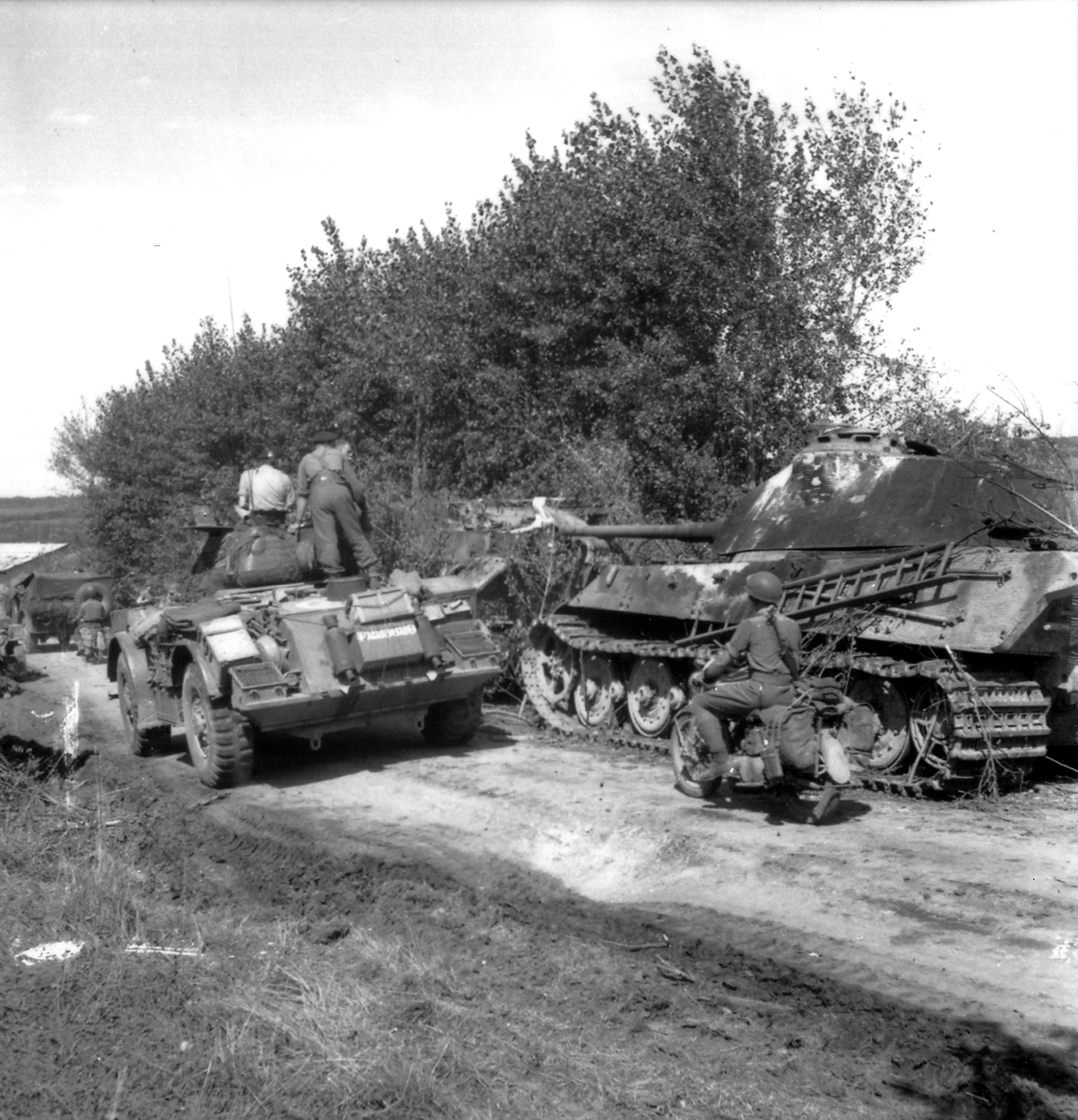 King Tiger on the Falaise, Trun road. LAC/DND/CRMA
