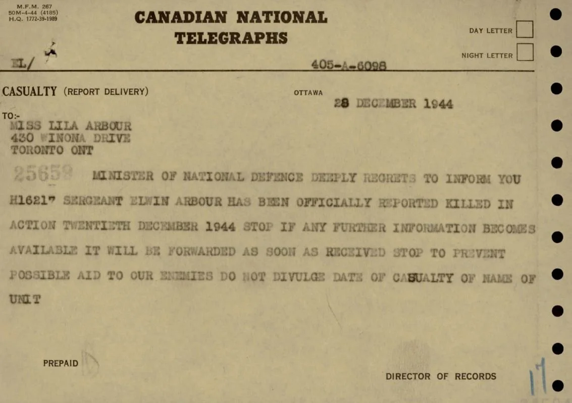 Following the footsteps of Sgt Elwin Arbour