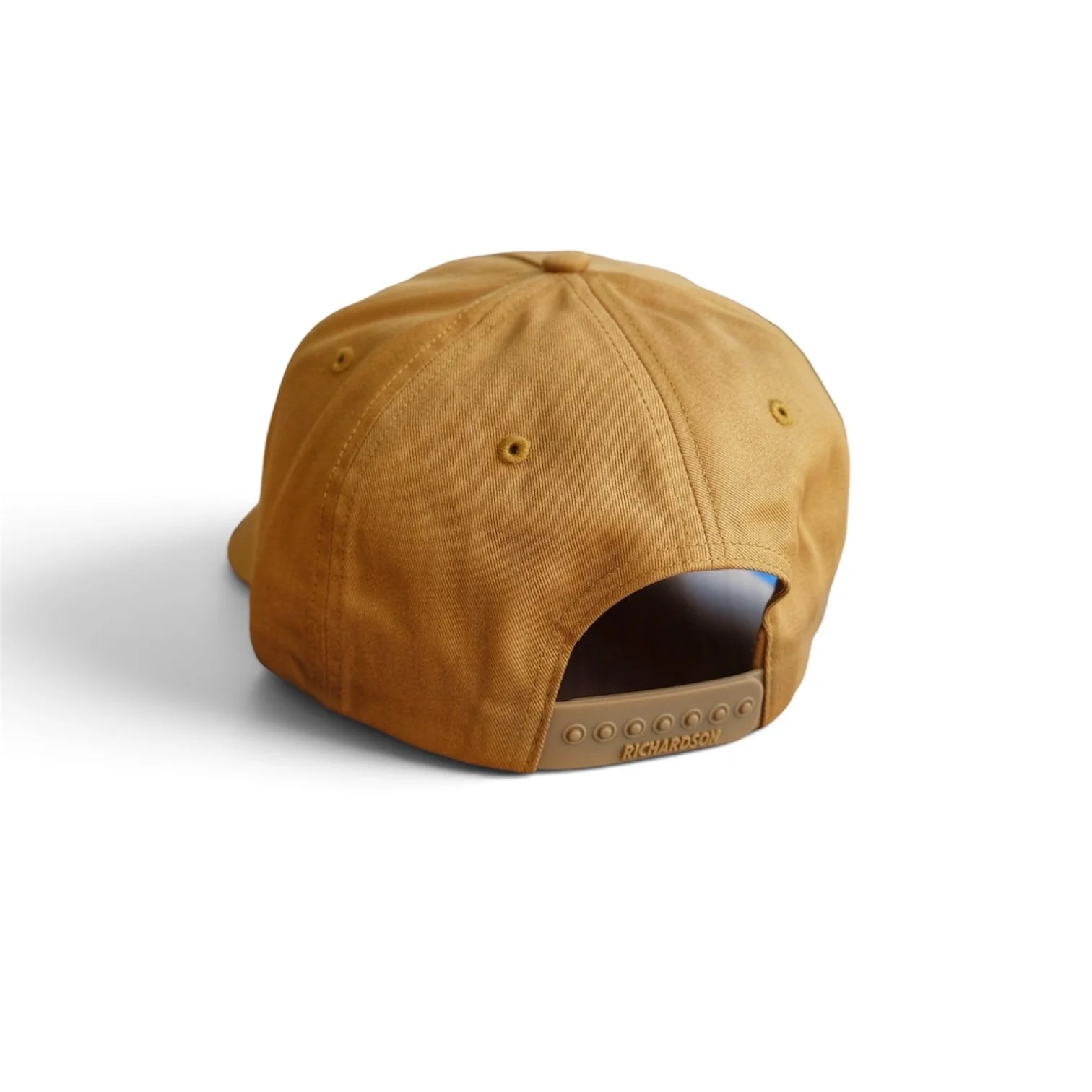 Back of the Anclote Skrimp Cap featuring a classic gulf coast skrimp embroidered patch