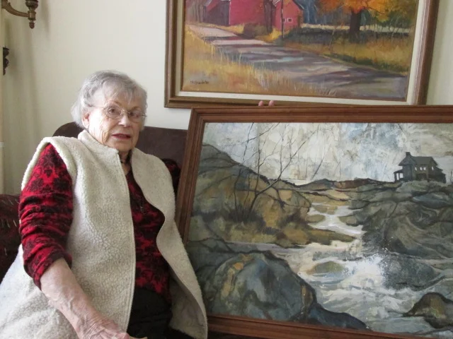 AAG...Millie Beaudette with Painting.JPG