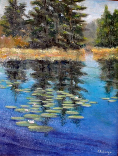 Penny Koburger, Bog River, oil.jpeg