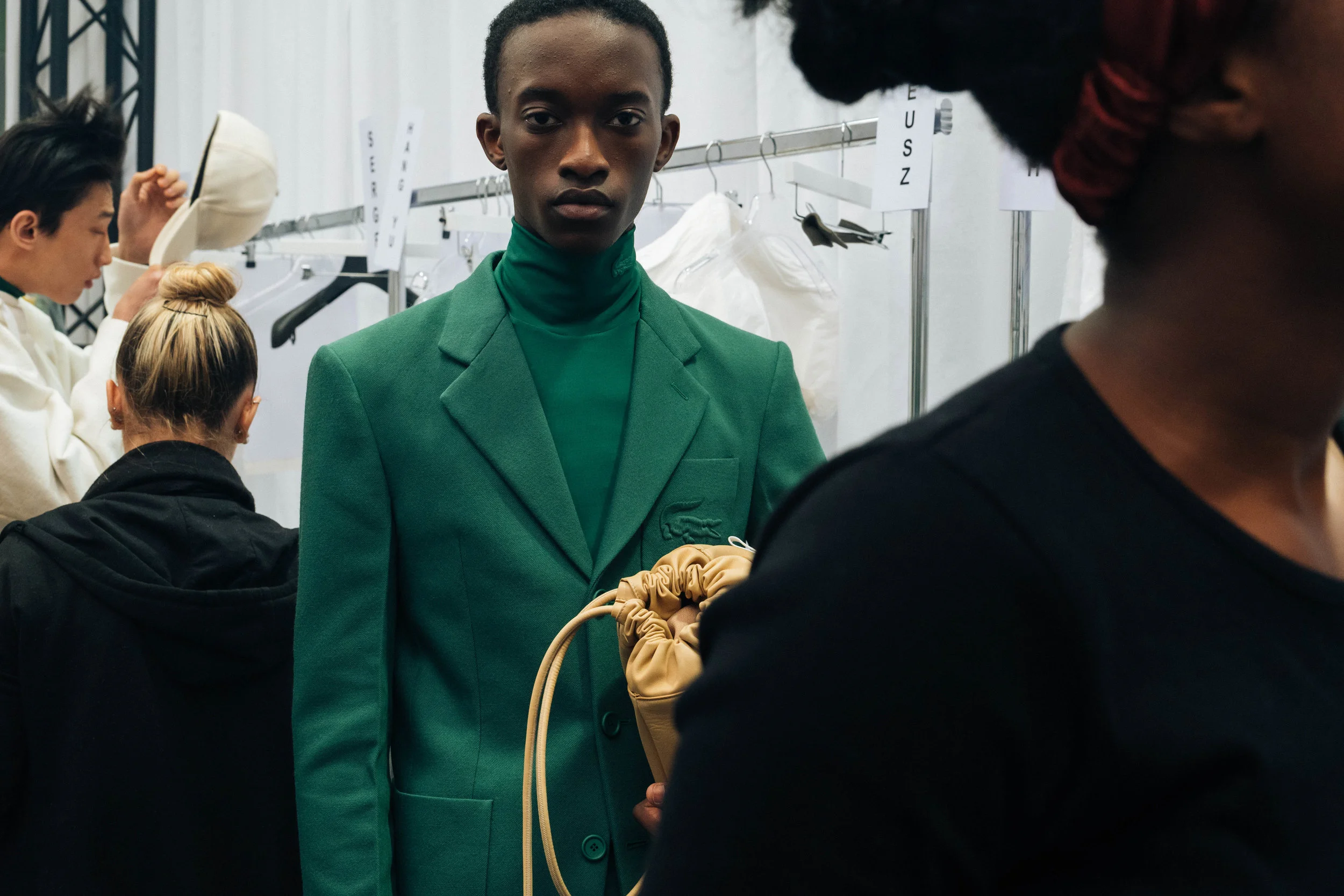 Backstage at the LACOSTE Fall/Winter 2019 runway show in Paris, France on Tuesday, March 5th 2018. Photographed by, Alexandre Faraci.