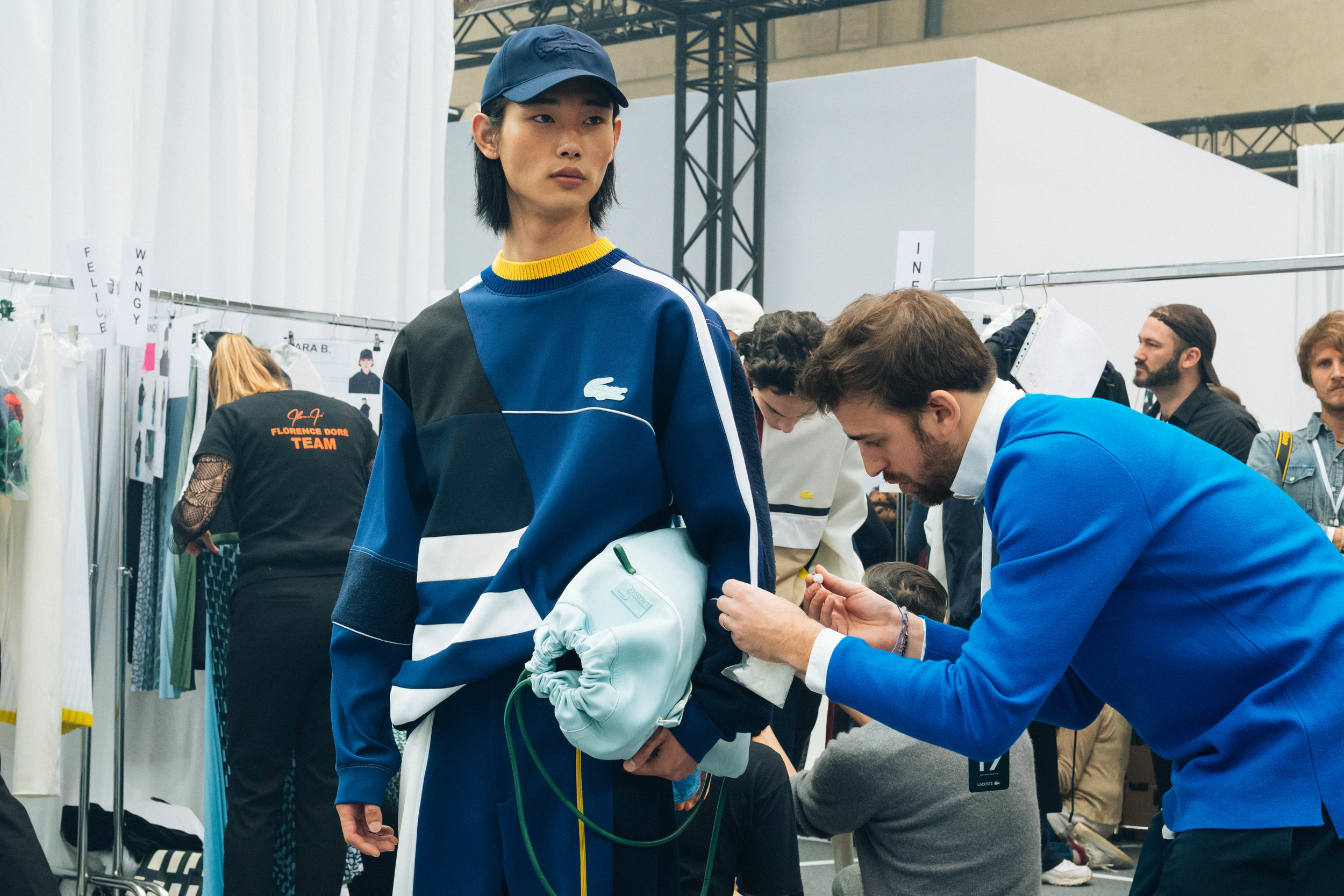  Backstage at the LACOSTE Fall/Winter 2019 runway show in Paris, France on Tuesday, March 5th 2018. Photographed by, Alexandre Faraci. 