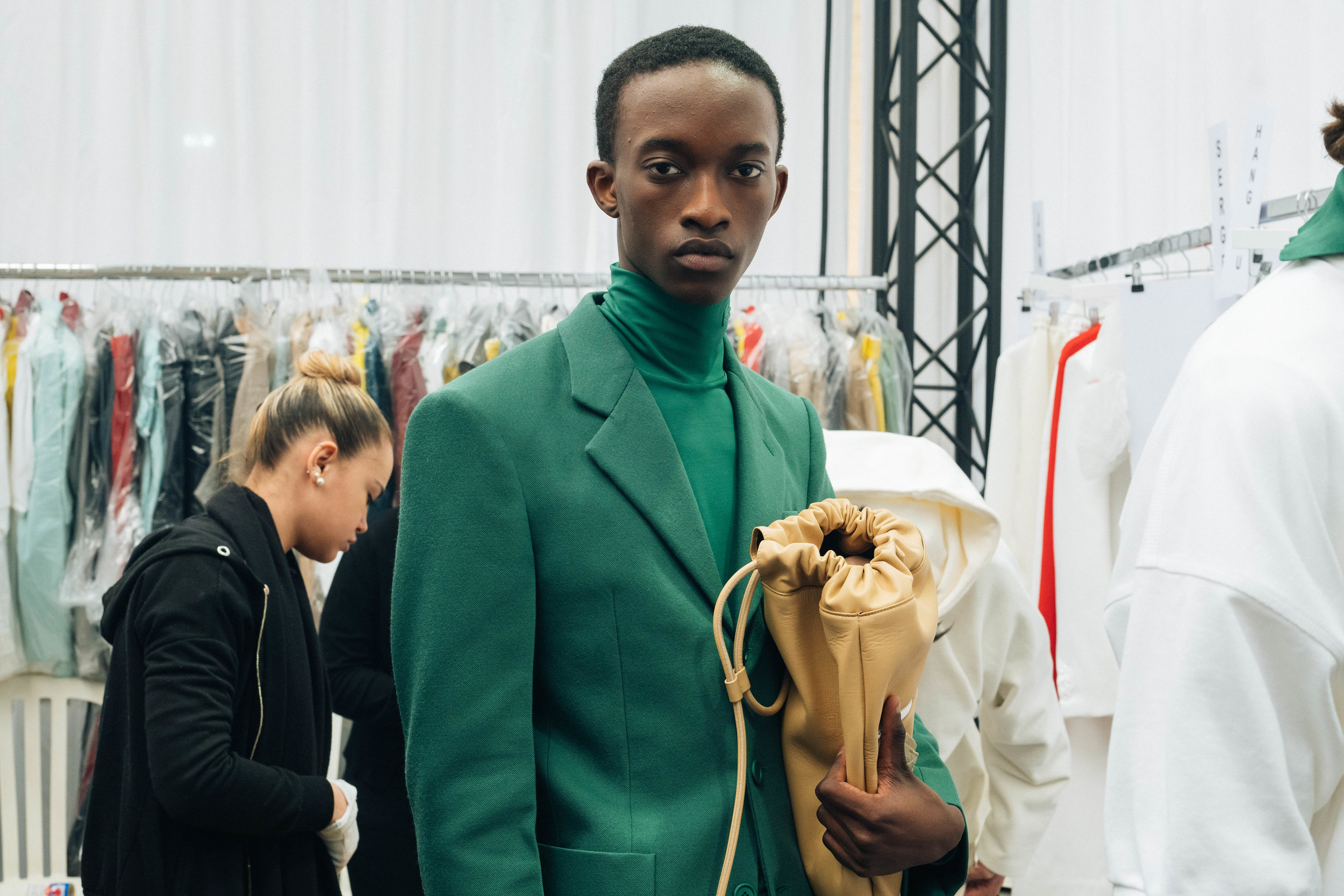 Backstage at the LACOSTE Fall/Winter 2019 runway show in Paris, France on Tuesday, March 5th 2018. Photographed by, Alexandre Faraci.