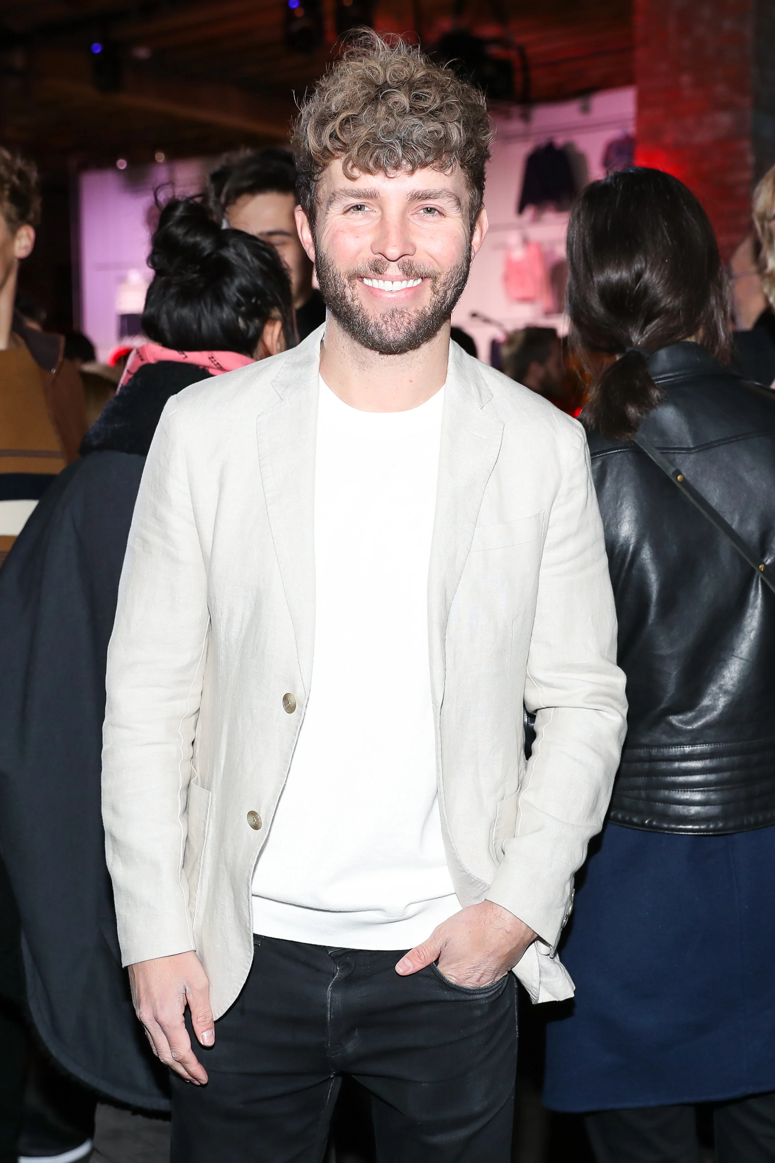Timo Weiland attends The Lacoste x Keith Haring Global Launch Party at Pioneer Works on Tuesday, March 26th, 2019. Photographed by Neil Rasmus/BFA.