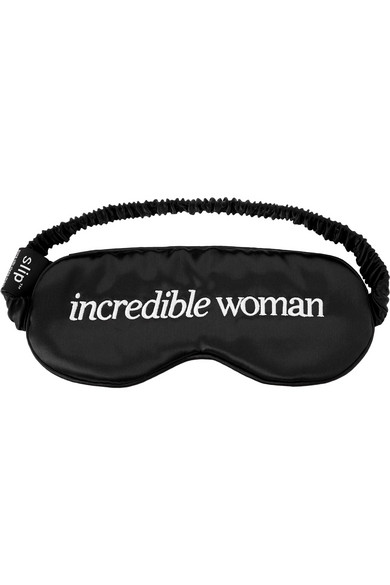 SLIP Embroidered silk eye mask $45