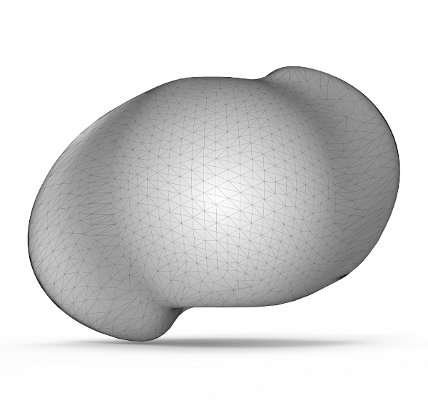 Result: File Size- 115Kb, 3122 vertices, 6240 polygons