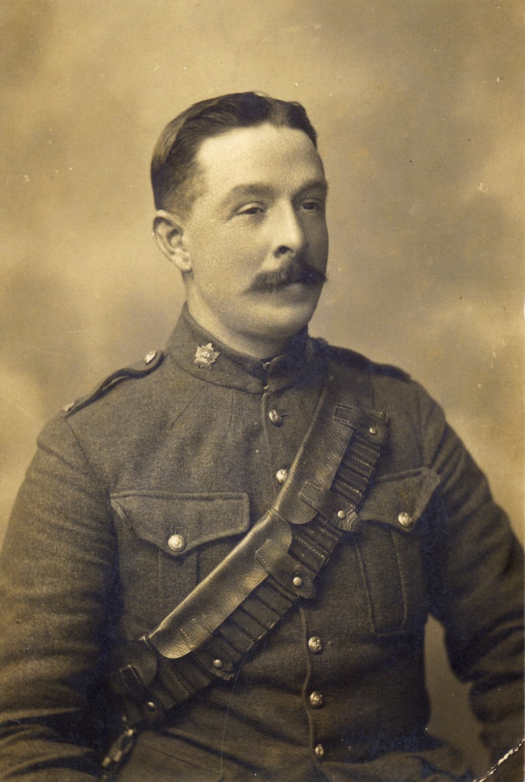 George Bathgate is believed to be the first Lethbridge man to enlist for service in the Great War. He travelled to Valcartier, Quebec with the first contingent from the 25th Independent Battery and served as driver on the lead gun team. Courtesy the Galt Museum & Archives: 20141015