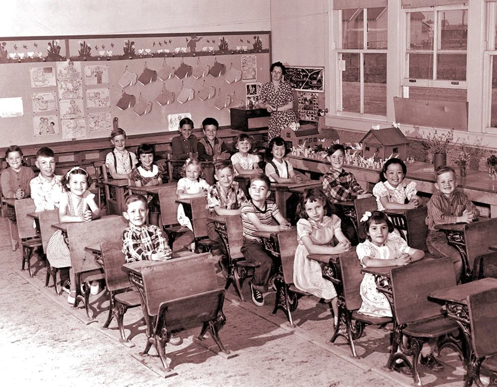 Unidentifed Class in Huntsville School at iron Springs