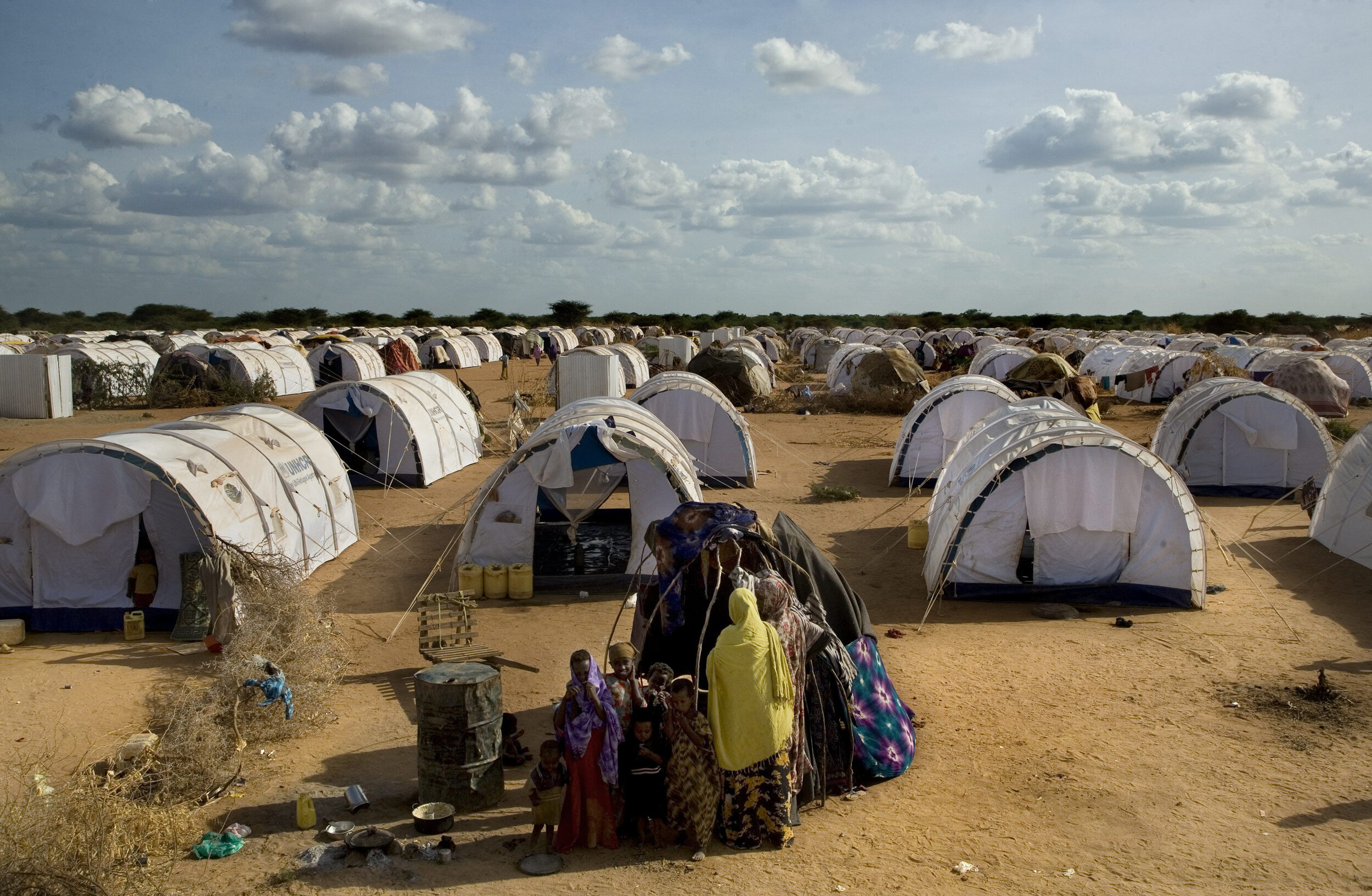 Somali refugees at the Dadaab camp in Kenya, the largest in the world when this photo was taken, December 17, 2008.