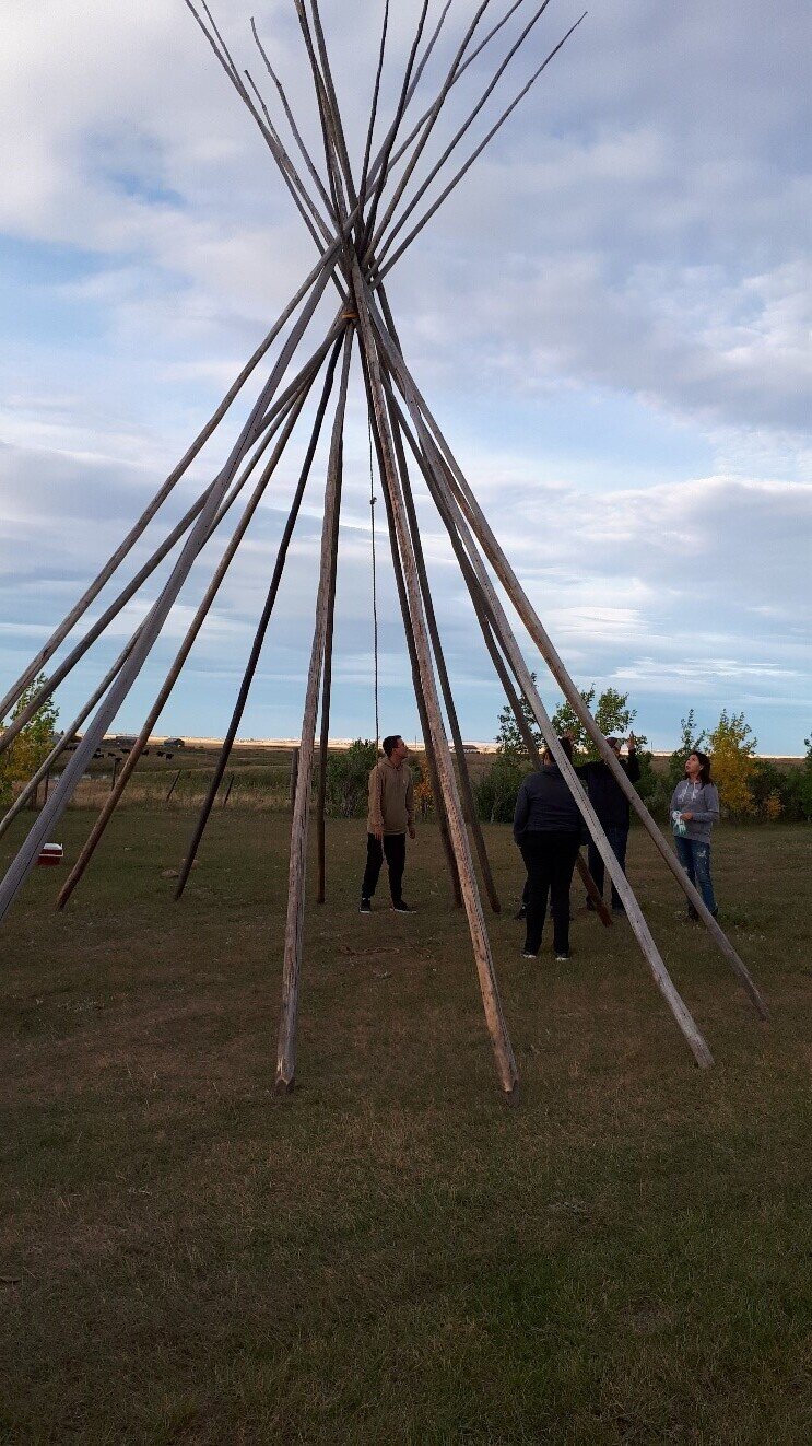 Teepee frame near Standoff