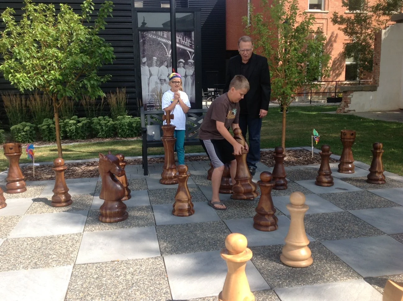 Chess Club Plays Giant Exhibition Game Downtown