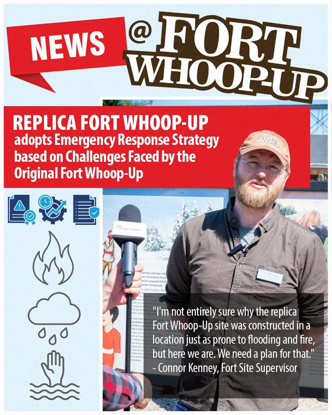 Replica Fort Whoop-Up adopts Emergency Response Strategy based on Challenges Faced by Original Fort Whoop-Up