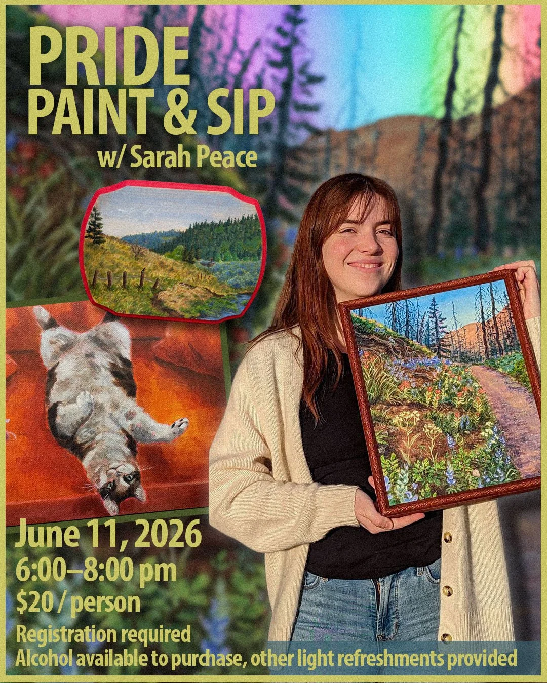  Pride Paint &amp; Sip w/ Sarah Peace of Golden Hour Guild