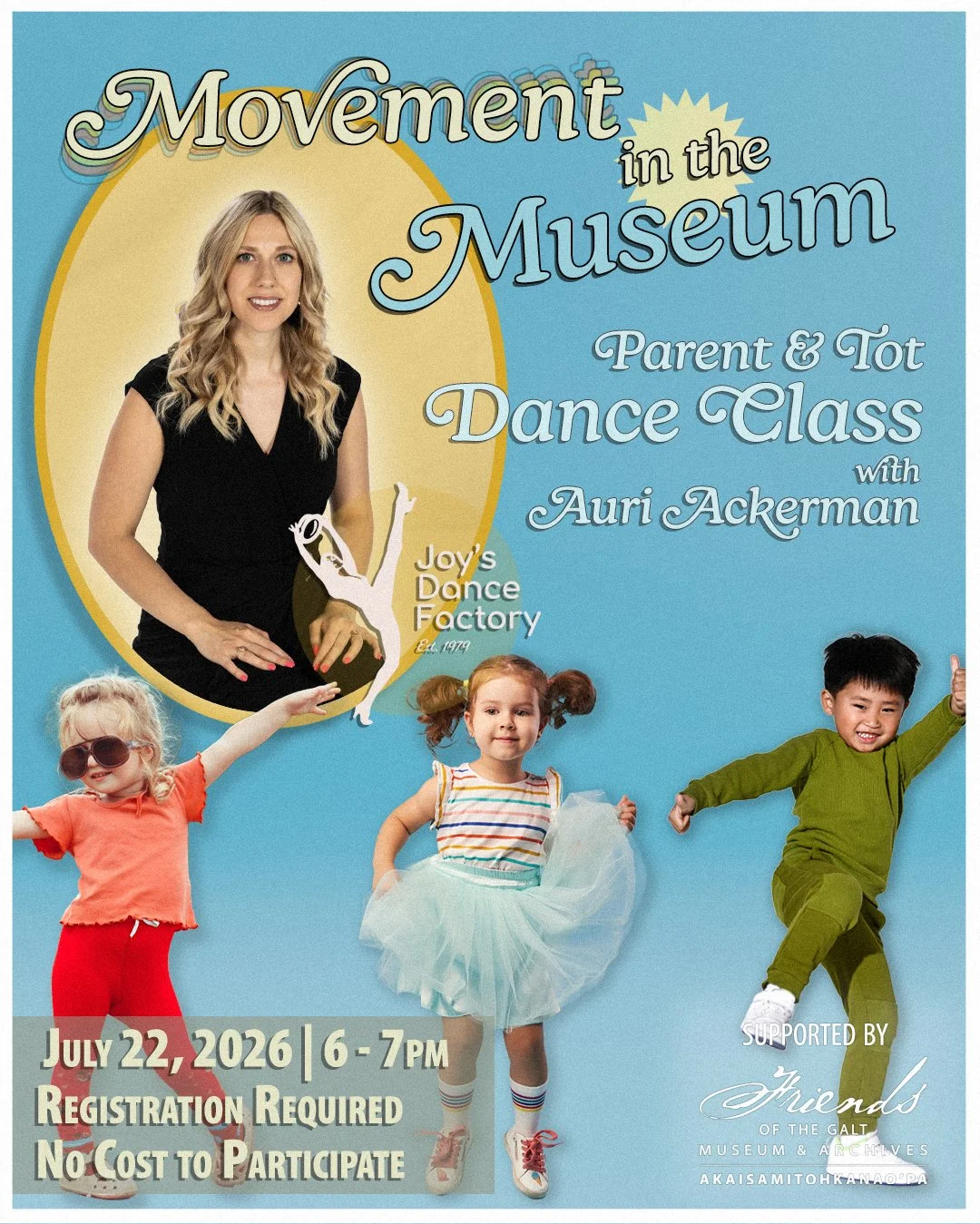 Movement in the Museum: Parent and Tot dance class with Auri Henderson from Joy's Dance Factory 