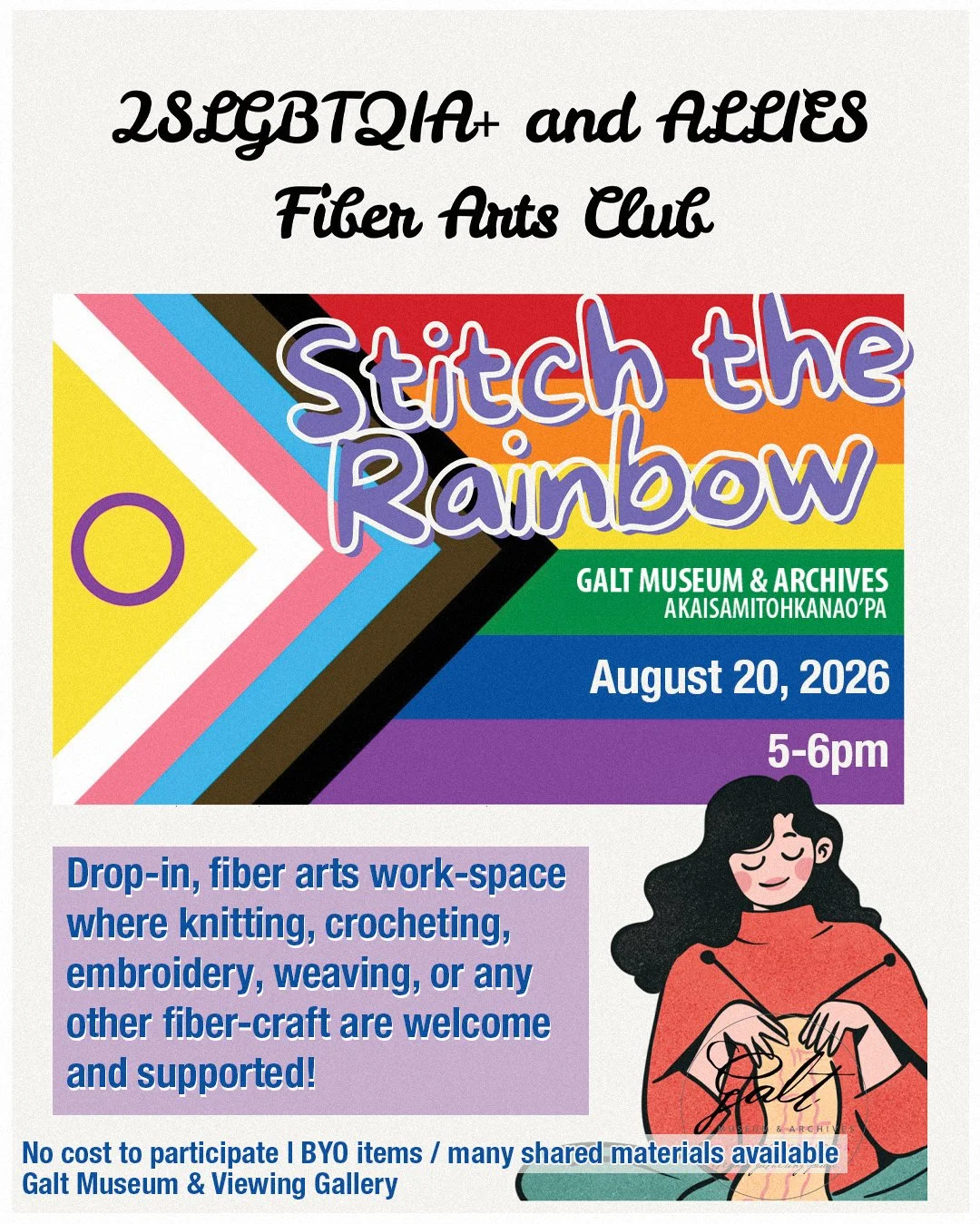 2SLGTBTQIA+ and Allies Fiber Arts Club presents: Stitch The Rainbow