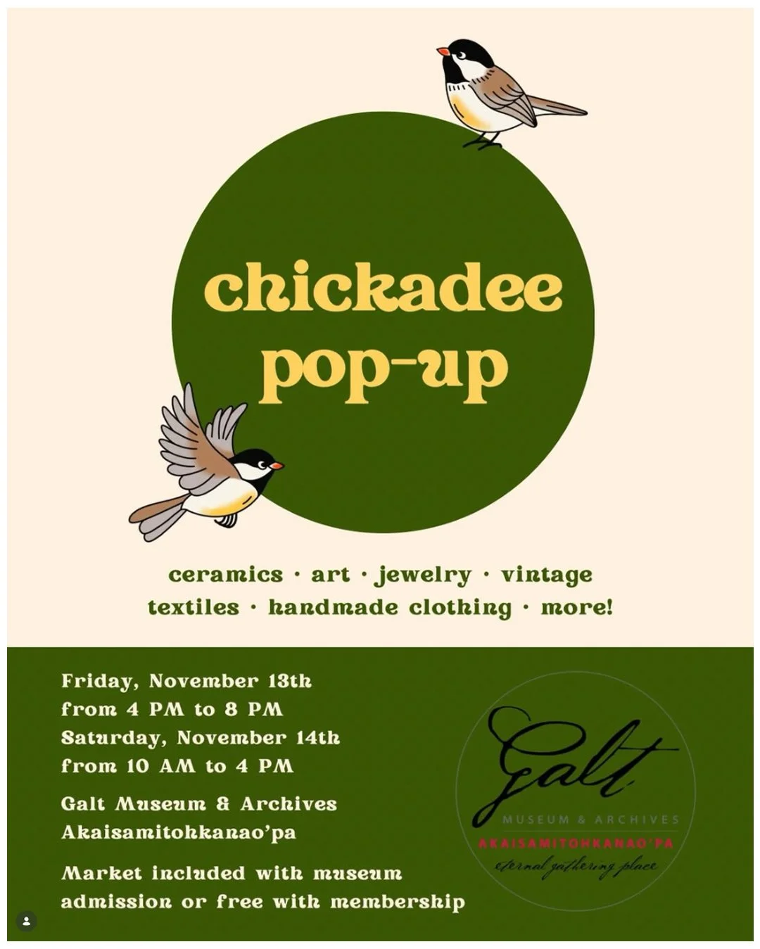 Chickadee Pop-Up Market