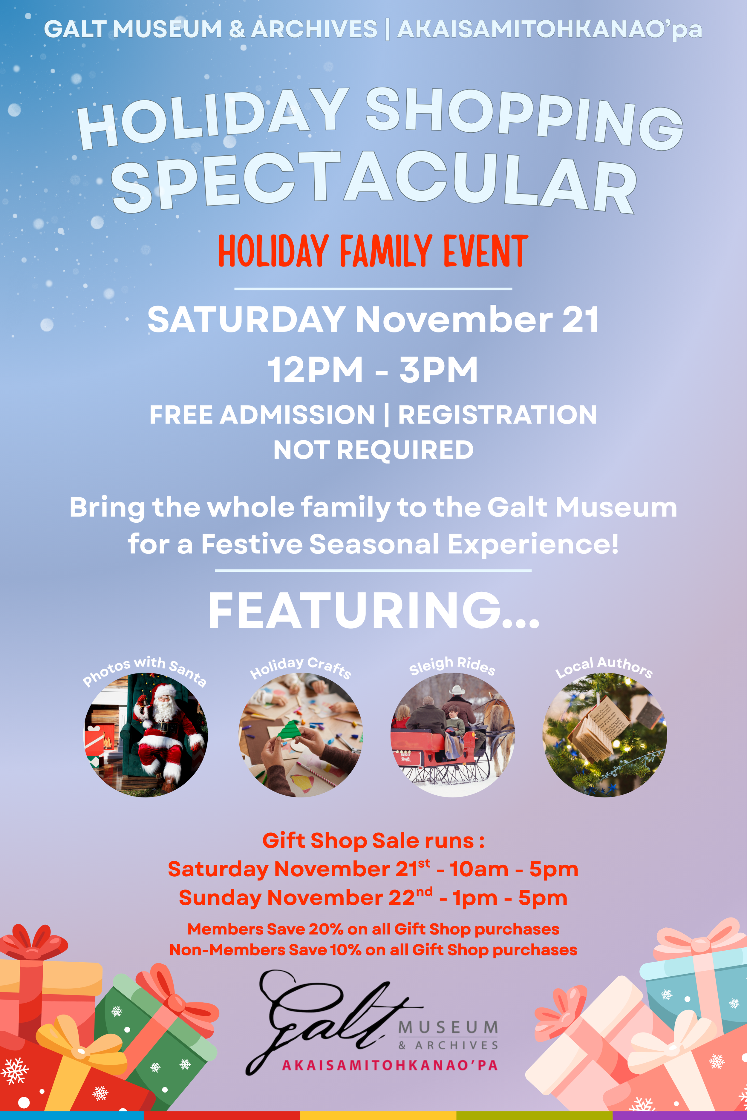 Galt Museum &amp; Archives Holiday Shopping Spectacular