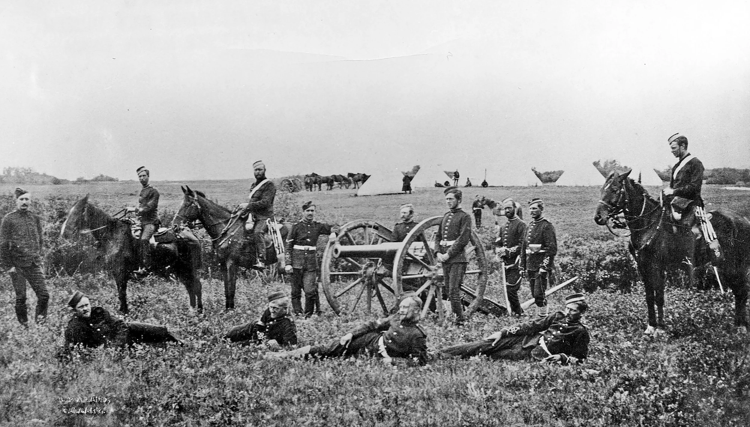 NWMP Forces Gather for Northwest Rebellion (1885) Accession No:  19760233009
